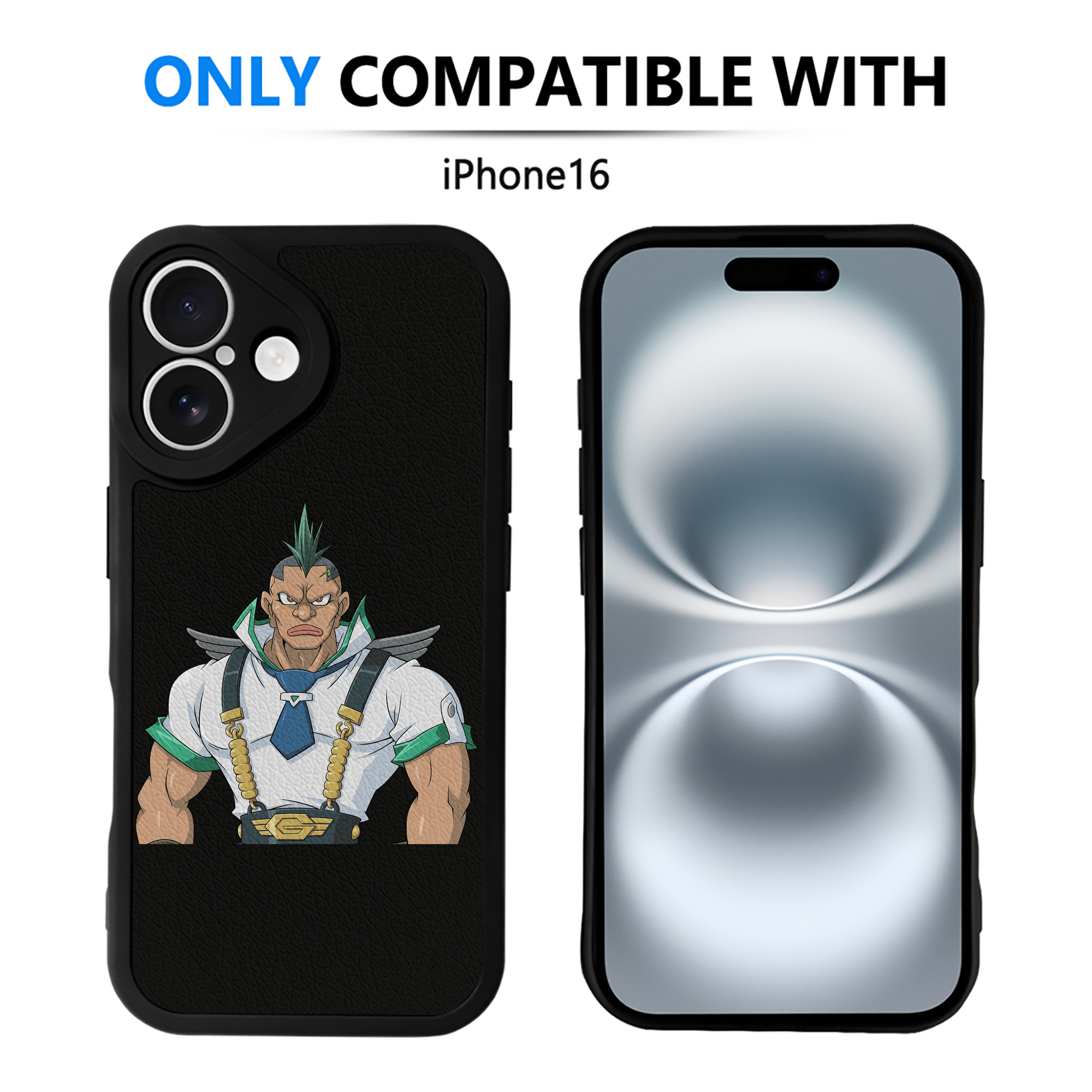 （画像用） 遊☆戯☆王 Yu-Gi-Oh! 【iPhone 16シリーズ対応】シリコンスマホケース（レザー調） 材質：シリコン
